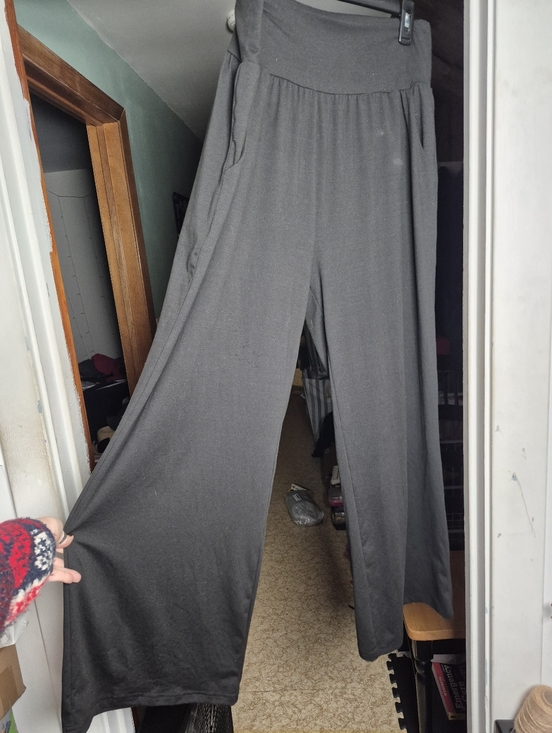 UE Pants - BUNDLE OF TWO Black Wide-Waistband Wide-Leg Knit Pants
